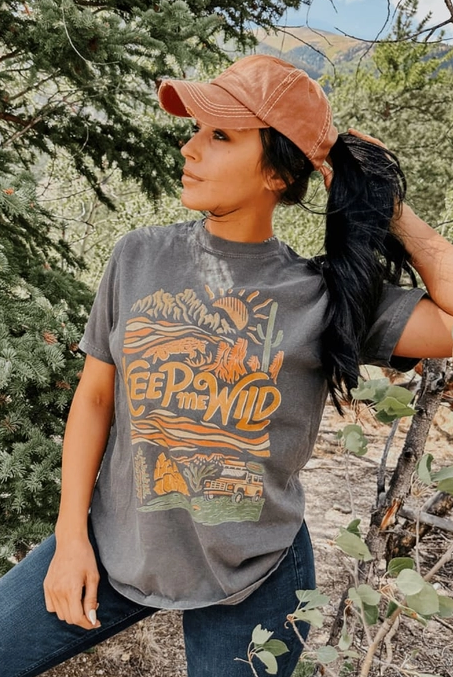 Keep Me Wild Oversized Graphic Tee-Graphic Tees-Krush Kandy, Women's Online Fashion Boutique Located in Phoenix, Arizona (Scottsdale Area)