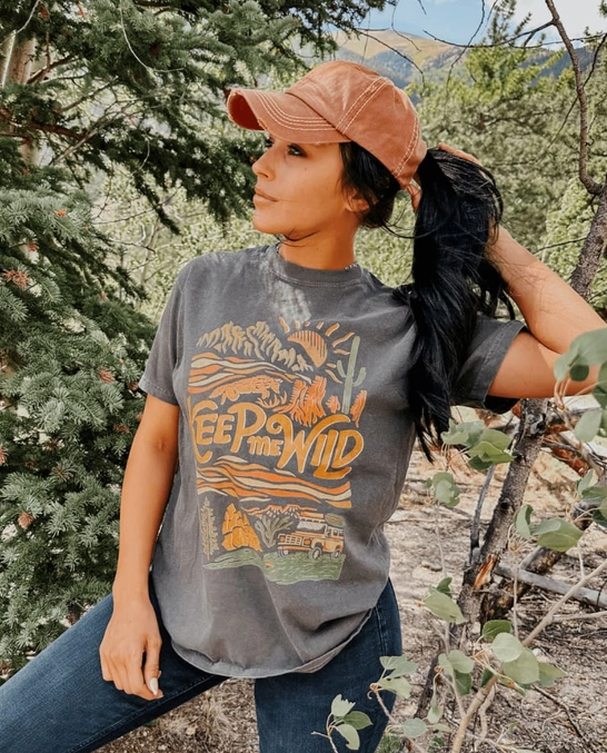 Keep Me Wild Oversized Graphic Tee-Graphic Tees-Krush Kandy, Women's Online Fashion Boutique Located in Phoenix, Arizona (Scottsdale Area)