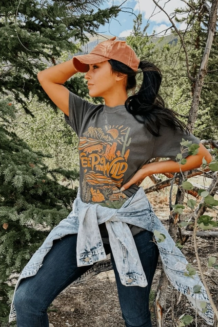 Keep Me Wild Oversized Graphic Tee-Graphic Tees-Krush Kandy, Women's Online Fashion Boutique Located in Phoenix, Arizona (Scottsdale Area)