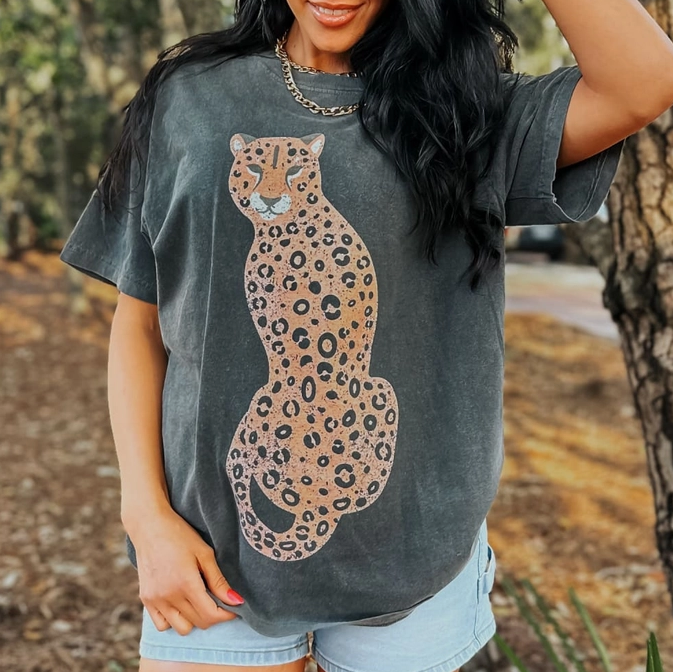 Leopard Queen Graphic Tee-Graphic Tees-Krush Kandy, Women's Online Fashion Boutique Located in Phoenix, Arizona (Scottsdale Area)