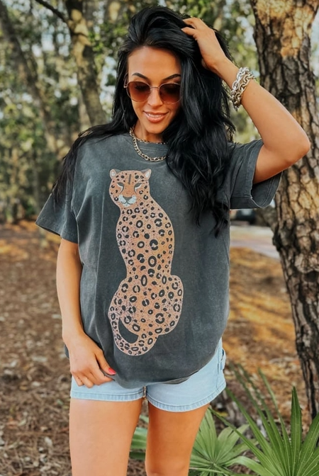 Leopard Queen Graphic Tee-Graphic Tees-Krush Kandy, Women's Online Fashion Boutique Located in Phoenix, Arizona (Scottsdale Area)