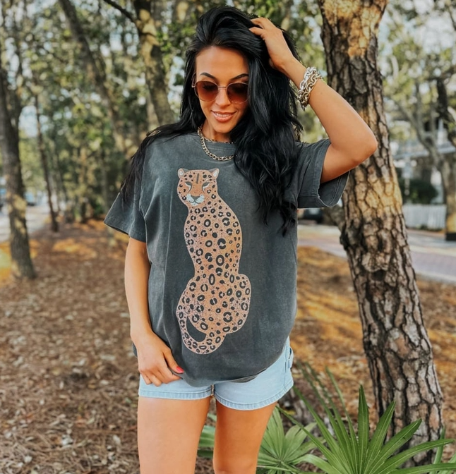 Leopard Queen Graphic Tee-Graphic Tees-Krush Kandy, Women's Online Fashion Boutique Located in Phoenix, Arizona (Scottsdale Area)