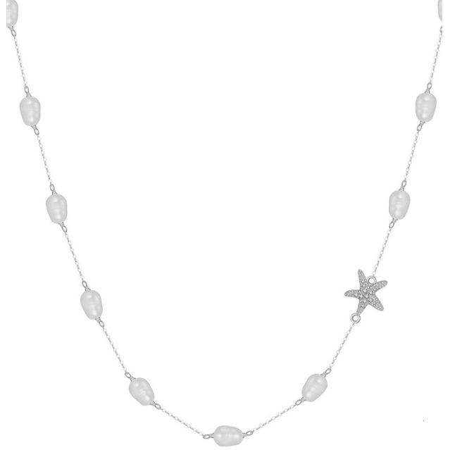 Pearl Star Dainty Necklace-Necklaces-Krush Kandy, Women's Online Fashion Boutique Located in Phoenix, Arizona (Scottsdale Area)
