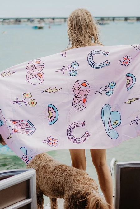 Lucky Cowgirl Quick Dry Towel-Accessories-Krush Kandy, Women's Online Fashion Boutique Located in Phoenix, Arizona (Scottsdale Area)