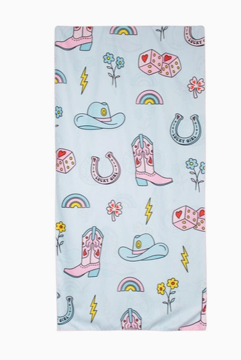 Lucky Cowgirl Quick Dry Towel-Accessories-Krush Kandy, Women's Online Fashion Boutique Located in Phoenix, Arizona (Scottsdale Area)