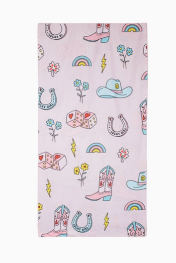Lucky Cowgirl Quick Dry Towel-Accessories-Krush Kandy, Women's Online Fashion Boutique Located in Phoenix, Arizona (Scottsdale Area)