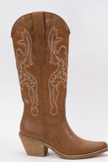 Western Chic Heeled Boots-Boots-Krush Kandy, Women's Online Fashion Boutique Located in Phoenix, Arizona (Scottsdale Area)