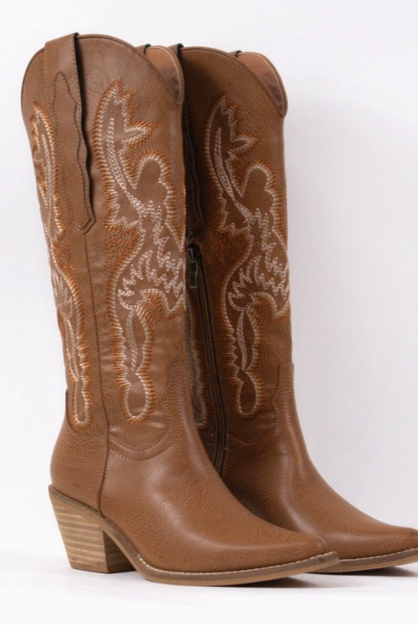 Western Chic Heeled Boots-Boots-Krush Kandy, Women's Online Fashion Boutique Located in Phoenix, Arizona (Scottsdale Area)
