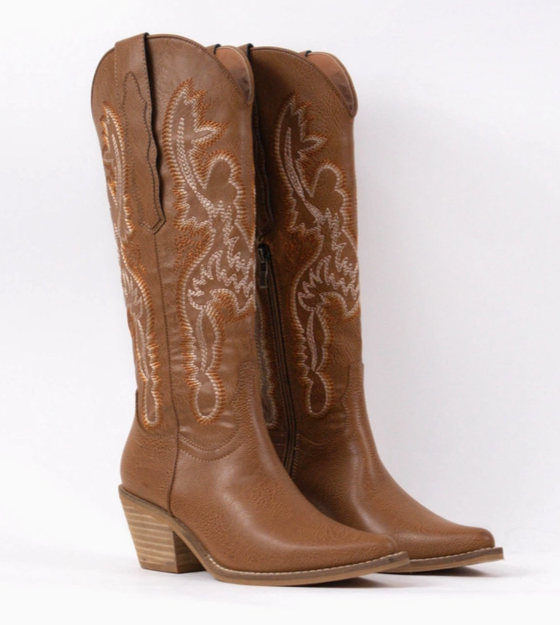 Western Chic Heeled Boots-Boots-Krush Kandy, Women's Online Fashion Boutique Located in Phoenix, Arizona (Scottsdale Area)