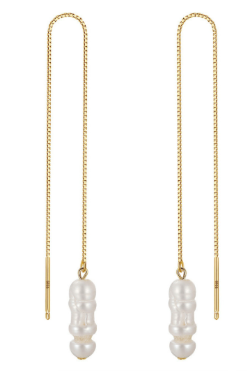 Chic Pearl Tassel Threader Earrings-Earrings-Krush Kandy, Women's Online Fashion Boutique Located in Phoenix, Arizona (Scottsdale Area)