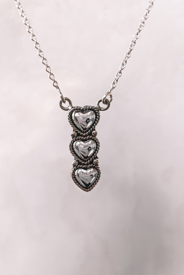 Heartbeat Harmony Sterling Necklace-Chain Necklaces-Krush Kandy, Women's Online Fashion Boutique Located in Phoenix, Arizona (Scottsdale Area)