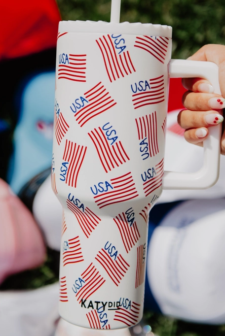 USA Flag 38oz Tumbler-Accessories-Krush Kandy, Women's Online Fashion Boutique Located in Phoenix, Arizona (Scottsdale Area)