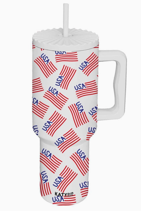 USA Flag 38oz Tumbler-Accessories-Krush Kandy, Women's Online Fashion Boutique Located in Phoenix, Arizona (Scottsdale Area)