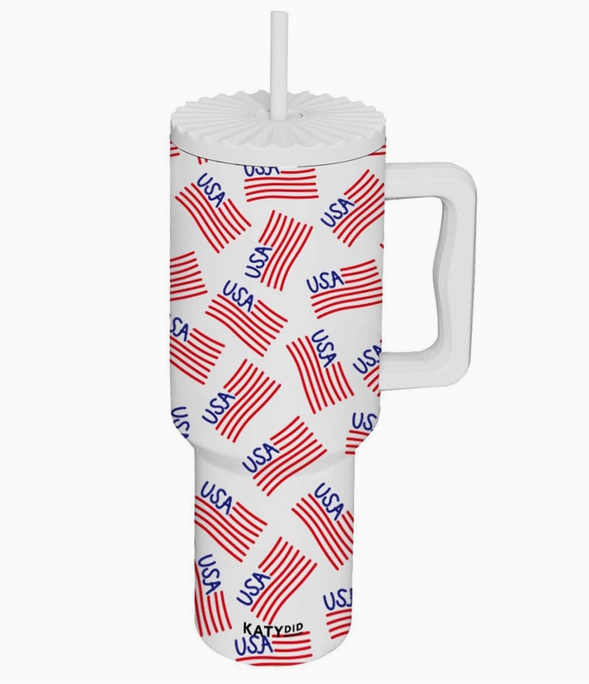 USA Flag 38oz Tumbler-Accessories-Krush Kandy, Women's Online Fashion Boutique Located in Phoenix, Arizona (Scottsdale Area)