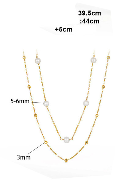 Pearl Geometric Minimalist Multi Strand Necklace-Necklaces-Krush Kandy, Women's Online Fashion Boutique Located in Phoenix, Arizona (Scottsdale Area)