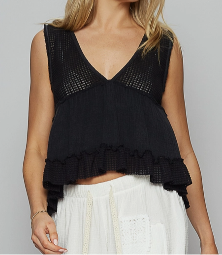 Knit Baby Doll Top-Tops-Krush Kandy, Women's Online Fashion Boutique Located in Phoenix, Arizona (Scottsdale Area)