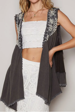 POL Pearl Embellished Cardigan-Tops-Krush Kandy, Women's Online Fashion Boutique Located in Phoenix, Arizona (Scottsdale Area)