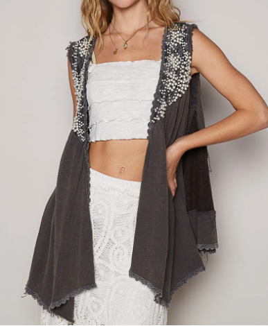 POL Pearl Embellished Cardigan-Tops-Krush Kandy, Women's Online Fashion Boutique Located in Phoenix, Arizona (Scottsdale Area)