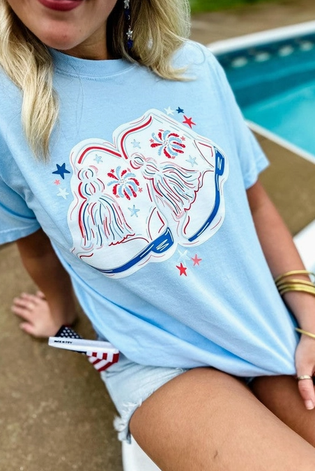 Patriotic Cowboy Boots Graphic Tee-Graphic Tees-Krush Kandy, Women's Online Fashion Boutique Located in Phoenix, Arizona (Scottsdale Area)