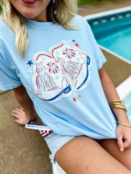 Patriotic Cowboy Boots Graphic Tee-Graphic Tees-Krush Kandy, Women's Online Fashion Boutique Located in Phoenix, Arizona (Scottsdale Area)