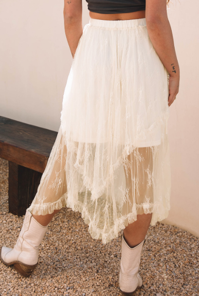 Lace Cascading Tiered High Waist Maxi Skirt-Skirts-Krush Kandy, Women's Online Fashion Boutique Located in Phoenix, Arizona (Scottsdale Area)