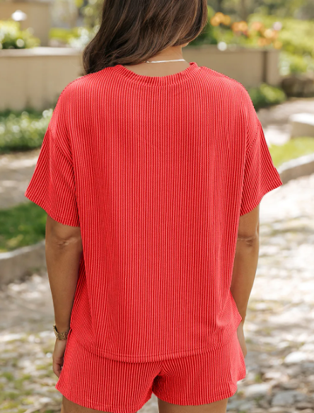 Glitter Flag Patched Short Set-2 Piece Outfit Sets-Krush Kandy, Women's Online Fashion Boutique Located in Phoenix, Arizona (Scottsdale Area)