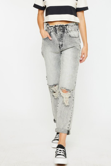Edge Revival Kancan High Rise Paperbag Cuffed Jeans-Jeans-Krush Kandy, Women's Online Fashion Boutique Located in Phoenix, Arizona (Scottsdale Area)