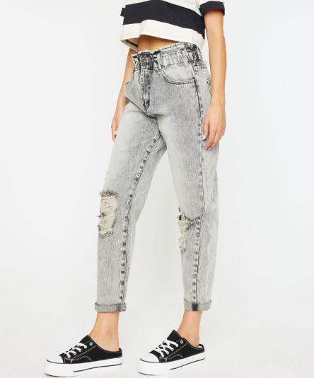 Edge Revival Kancan High Rise Paperbag Cuffed Jeans-Jeans-Krush Kandy, Women's Online Fashion Boutique Located in Phoenix, Arizona (Scottsdale Area)