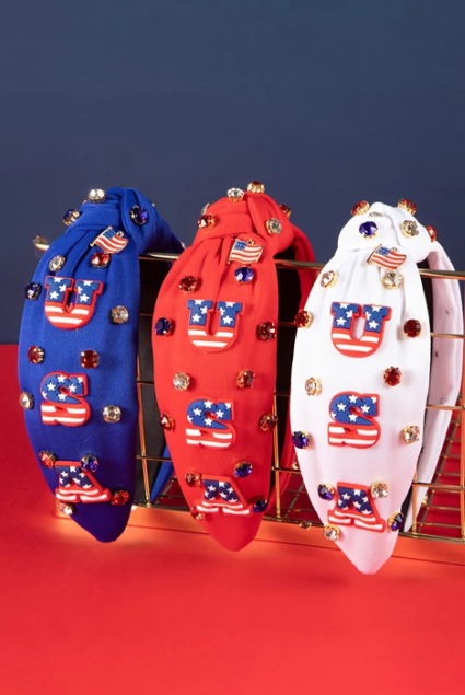 USA Bling Padded Headbands-Accessories-Krush Kandy, Women's Online Fashion Boutique Located in Phoenix, Arizona (Scottsdale Area)