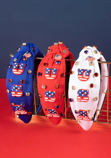 USA Bling Padded Headbands-Accessories-Krush Kandy, Women's Online Fashion Boutique Located in Phoenix, Arizona (Scottsdale Area)