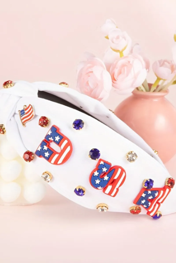 USA Bling Padded Headbands-Accessories-Krush Kandy, Women's Online Fashion Boutique Located in Phoenix, Arizona (Scottsdale Area)