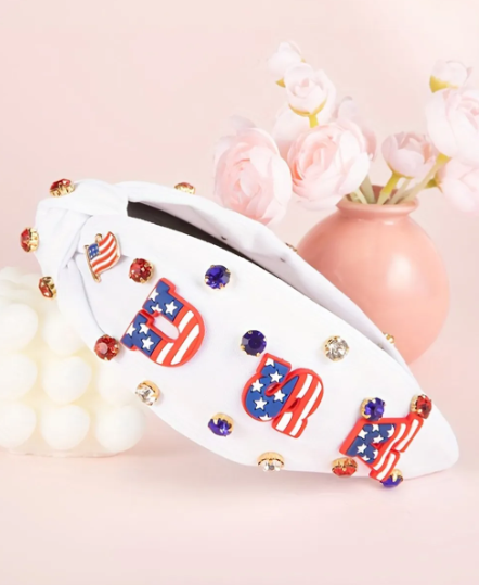 USA Bling Padded Headbands-Accessories-Krush Kandy, Women's Online Fashion Boutique Located in Phoenix, Arizona (Scottsdale Area)