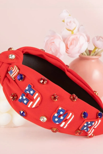 USA Bling Padded Headbands-Accessories-Krush Kandy, Women's Online Fashion Boutique Located in Phoenix, Arizona (Scottsdale Area)
