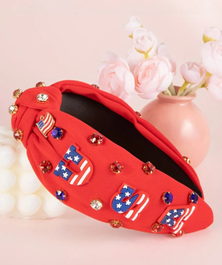 USA Bling Padded Headbands-Accessories-Krush Kandy, Women's Online Fashion Boutique Located in Phoenix, Arizona (Scottsdale Area)