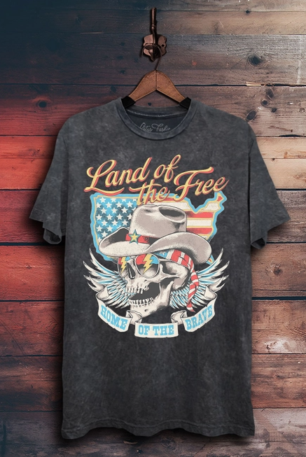 Land of the Free, Home of the Brave Graphic Tee-Graphic Tees-Krush Kandy, Women's Online Fashion Boutique Located in Phoenix, Arizona (Scottsdale Area)