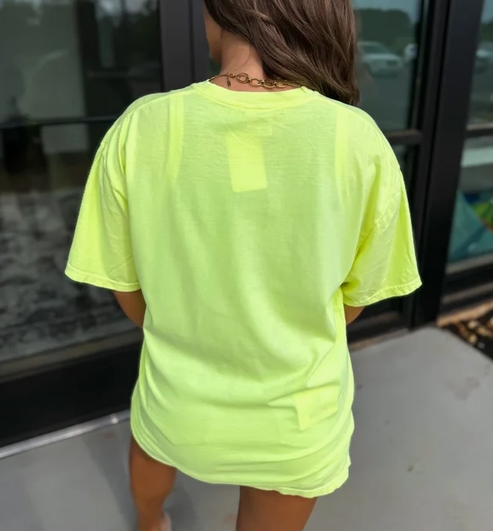 Be Happy Neon Tee-Graphic Tees-Krush Kandy, Women's Online Fashion Boutique Located in Phoenix, Arizona (Scottsdale Area)