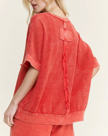 Mineral Washed Star Patched Mesh Knit Vest Top-Krush Kandy, Women's Online Fashion Boutique Located in Phoenix, Arizona (Scottsdale Area)