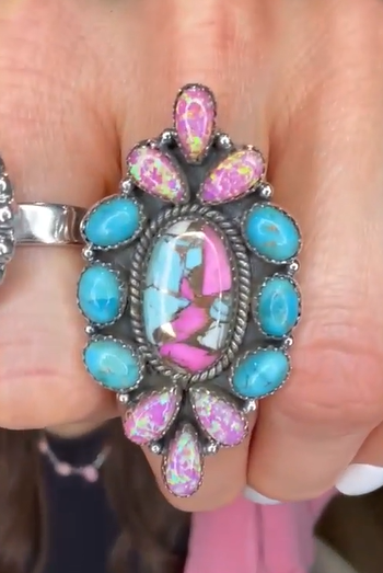 Stunning Krush Exclusive Pink Turquoise Rings MADE TO ORDER-Ring Sizers-Krush Kandy, Women's Online Fashion Boutique Located in Phoenix, Arizona (Scottsdale Area)
