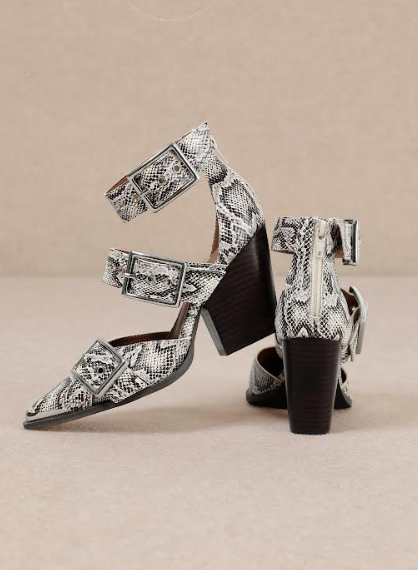 Snake Hendrix Strappy Buckle Sandal-Sandals-Krush Kandy, Women's Online Fashion Boutique Located in Phoenix, Arizona (Scottsdale Area)