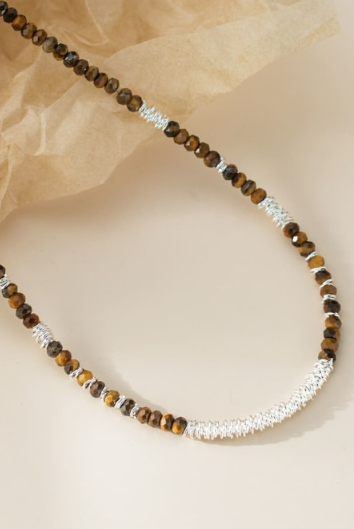 Tiger Eye Irregular Vintage Beaded Necklace-Necklaces-Krush Kandy, Women's Online Fashion Boutique Located in Phoenix, Arizona (Scottsdale Area)
