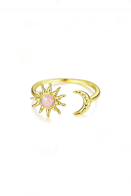 Opal Star Moon Trend Band Ring-Ring-Krush Kandy, Women's Online Fashion Boutique Located in Phoenix, Arizona (Scottsdale Area)