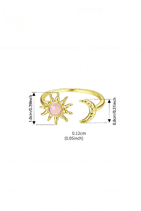 Opal Star Moon Trend Band Ring-Ring-Krush Kandy, Women's Online Fashion Boutique Located in Phoenix, Arizona (Scottsdale Area)