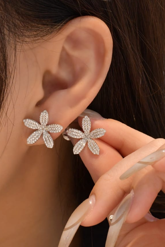 Flower Luxury Cluster Earrings-Earrings-Krush Kandy, Women's Online Fashion Boutique Located in Phoenix, Arizona (Scottsdale Area)