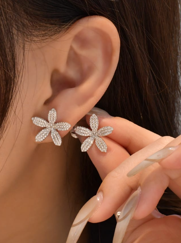 Flower Luxury Cluster Earrings-Earrings-Krush Kandy, Women's Online Fashion Boutique Located in Phoenix, Arizona (Scottsdale Area)