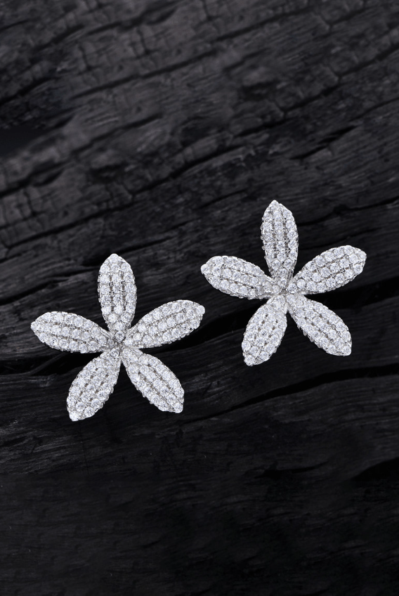 Flower Luxury Cluster Earrings-Earrings-Krush Kandy, Women's Online Fashion Boutique Located in Phoenix, Arizona (Scottsdale Area)