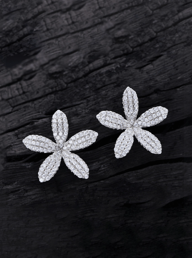 Flower Luxury Cluster Earrings-Earrings-Krush Kandy, Women's Online Fashion Boutique Located in Phoenix, Arizona (Scottsdale Area)