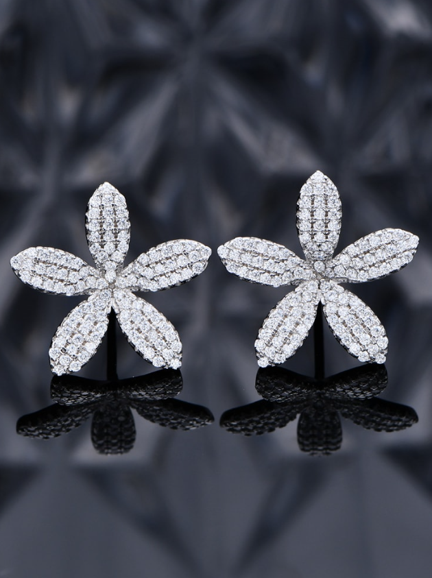 Flower Luxury Cluster Earrings-Earrings-Krush Kandy, Women's Online Fashion Boutique Located in Phoenix, Arizona (Scottsdale Area)