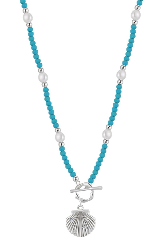Natural Stone Geometric Vintage Beaded Necklace-Necklaces-Krush Kandy, Women's Online Fashion Boutique Located in Phoenix, Arizona (Scottsdale Area)