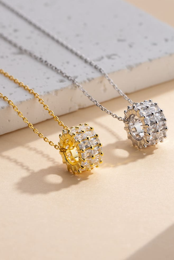 Cubic Zirconia Geometric Dainty Necklace-Necklaces-Krush Kandy, Women's Online Fashion Boutique Located in Phoenix, Arizona (Scottsdale Area)