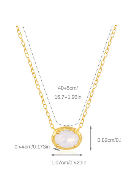 Little Opal Slab Minimalist Necklace-Necklaces-Krush Kandy, Women's Online Fashion Boutique Located in Phoenix, Arizona (Scottsdale Area)
